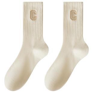 袜子女中筒袜春秋款堆堆袜2025新款爆款棉袜夏季配鲨鱼裤的袜子