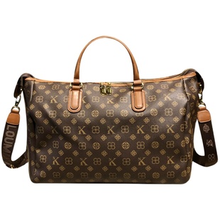 香港品牌旅行包大容量女2025新款秋冬真皮手提大包短途男士行李包