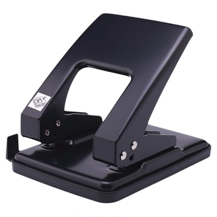 可得优双孔打孔器活页本2孔打孔机资料装订家用小型打洞器迷你装订机凭证档案手动多孔A4文件夹定位圆孔40张