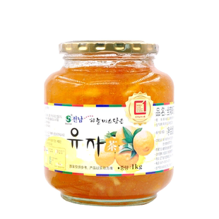 全南蜂蜜柚子茶1kg罐装冲饮百香果柠檬饮品韩国进口原装旗舰店580