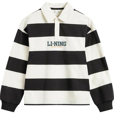 李宁童翻领男女同款套头无帽卫衣