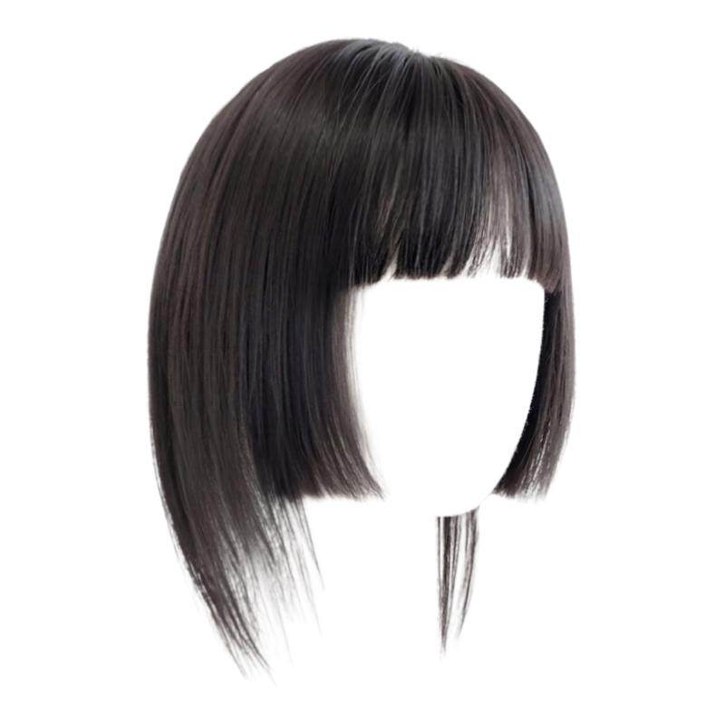 樱见美宿公主切刘海假发女片头顶蓬松增发量真发自然齐刘海假发片