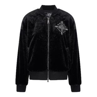 TCH轻奢潮牌棒球领保暖百搭毛毛外套女2025冬季新款T75C27E9007