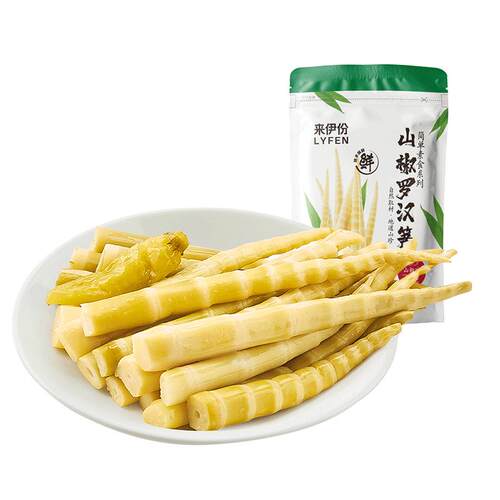 来伊份山椒罗汉笋250g泡椒笋尖笋干手剥笋脆笋新鲜竹笋休闲零食