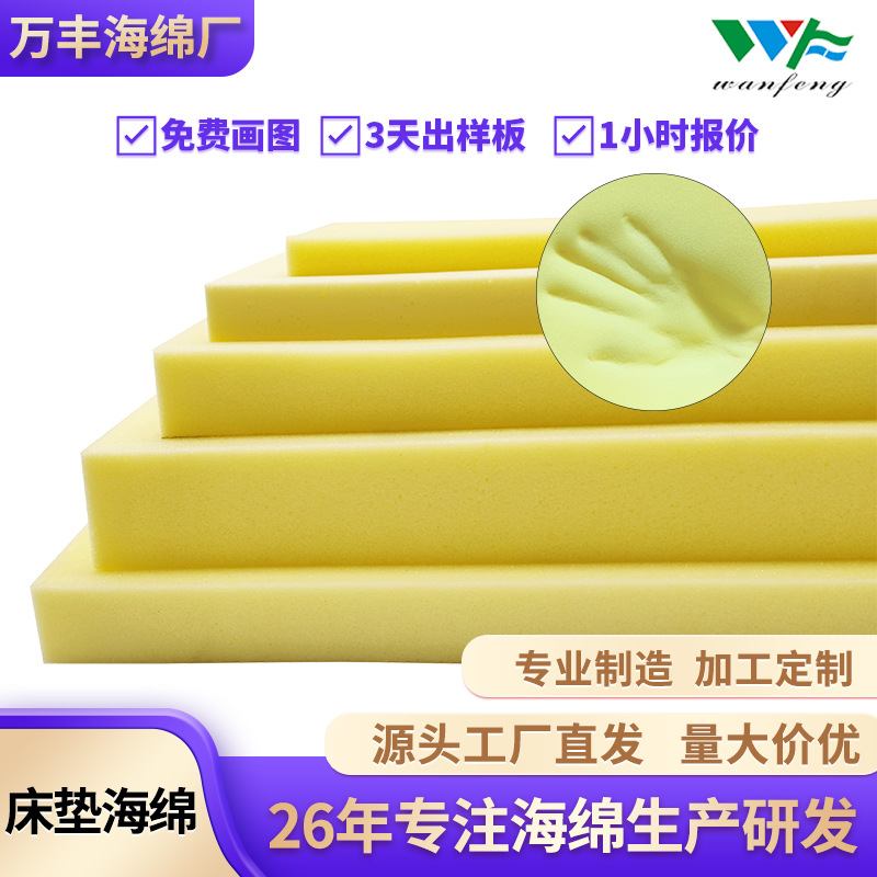 厂家直销慢回弹记忆床垫记忆垫海绵薄床垫柔软压撕海绵发泡耐