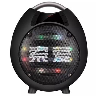 索爱广场舞户外k歌带无线话筒音响蓝牙手提移动大功率重低音音箱