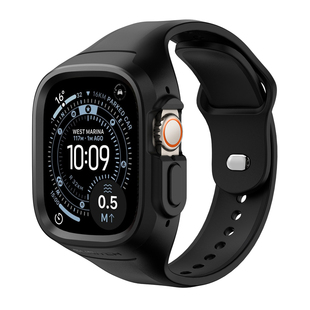 牧行者适用apple watch ultra3/2表带苹果iwatch ultra手表带TPU软胶运动透气一体男女腕带49mm新款手表表带