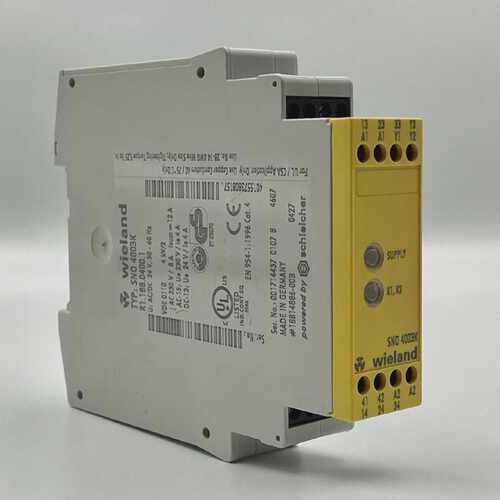 Wieland SNO 4003K Safety Relay R1.188.0400.1 AC/DC 24V Used