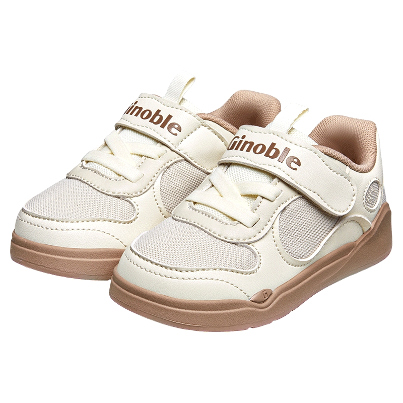 基诺浦机能鞋2024新秋款男女宝宝网面舒适透气学步鞋板鞋GW1617