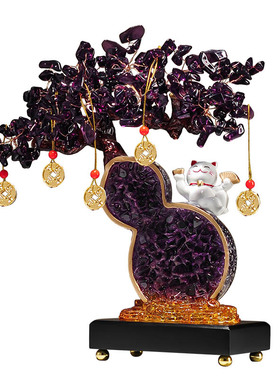 轻奢福禄葫芦摆件发财树装饰