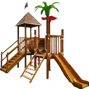 促销木质小博士滑梯组合秋千幼儿园木制儿童游乐设施公园木滑梯