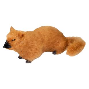 仿真黄鼠狼摆件黄家黄皮子玩偶摆件仿真动物黄鼬工艺品身可摆可烧