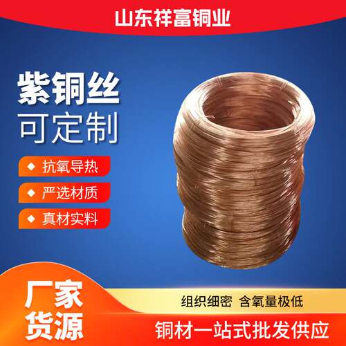 T2紫铜丝无氧紫铜线软态绕盘铜丝c1100脱氧导电导热软态紫铜线