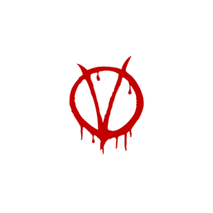 TLP镂空车贴 V字仇杀队V标志滴血防水胶贴行李箱笔记本装饰胶车贴