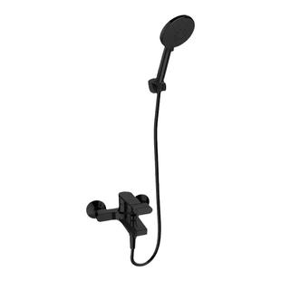 科勒浴缸混水阀冷热水龙头淋浴洗澡黑色龙头浴室花洒套装74036T