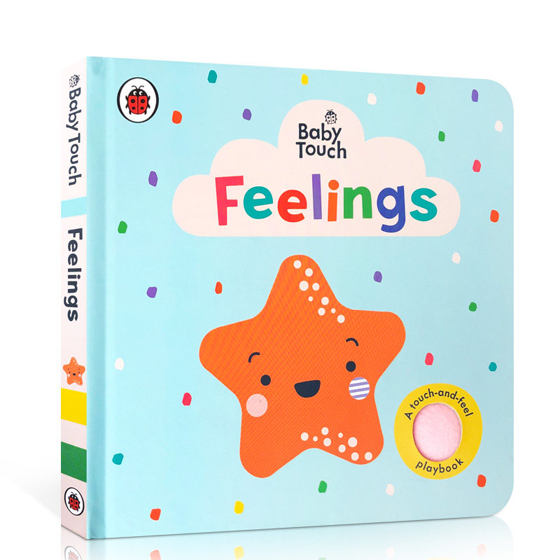 进口英文原版书Baby Touch: Feelings婴儿宝宝触摸书：感受 0-3岁幼儿英语启蒙认知绘本感知触摸纸板书撕不烂亲子互动阅读读物
