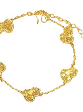 OkFineyard碎碎冰爆闪五福葫芦手链女款福禄招财纳福手饰久不掉色