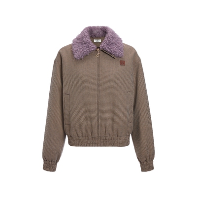 FIVEPLUS学院风撞色领外套