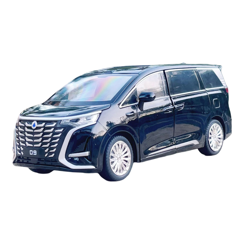 1/24腾势D9合金车模仿真汽车模型商务面包车儿童玩具车收藏摆件男