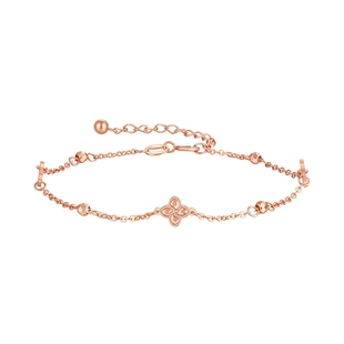 TSL谢瑞麟风车花时尚系列18K金手链玫瑰金花形手饰女士BF431