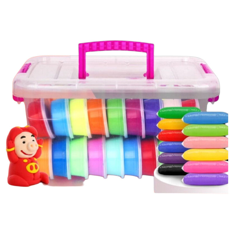 36色超轻粘土安全无毒儿童橡皮泥泡泡泥24色太空泥彩泥幼儿园套装