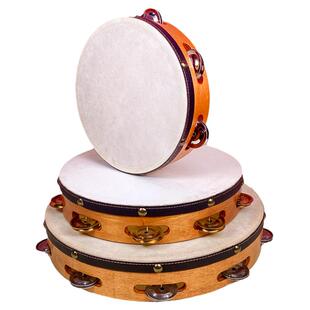 手鼓牛皮铃鼓舞蹈道具奥尔夫打击乐器儿童音乐考级专用教具老师用