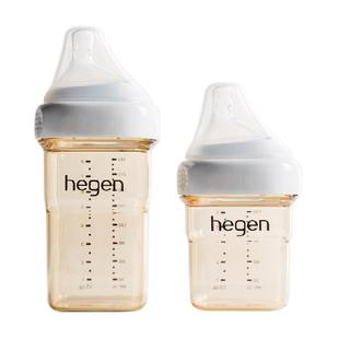 hegen奶瓶新生儿PPSU奶瓶防胀气大宝宝仿母乳奶嘴宽口易清洗2个