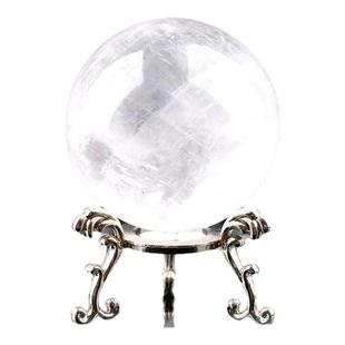 天然白水晶球摆件原石打磨客厅玄关卧室店铺白风水球轻奢家居饰品