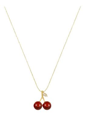 红玛瑙项链one钛钢十字链女钛钢