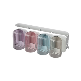 牙刷置物架免打孔漱口杯双人刷牙杯卫生间壁挂式牙具牙缸家庭套装