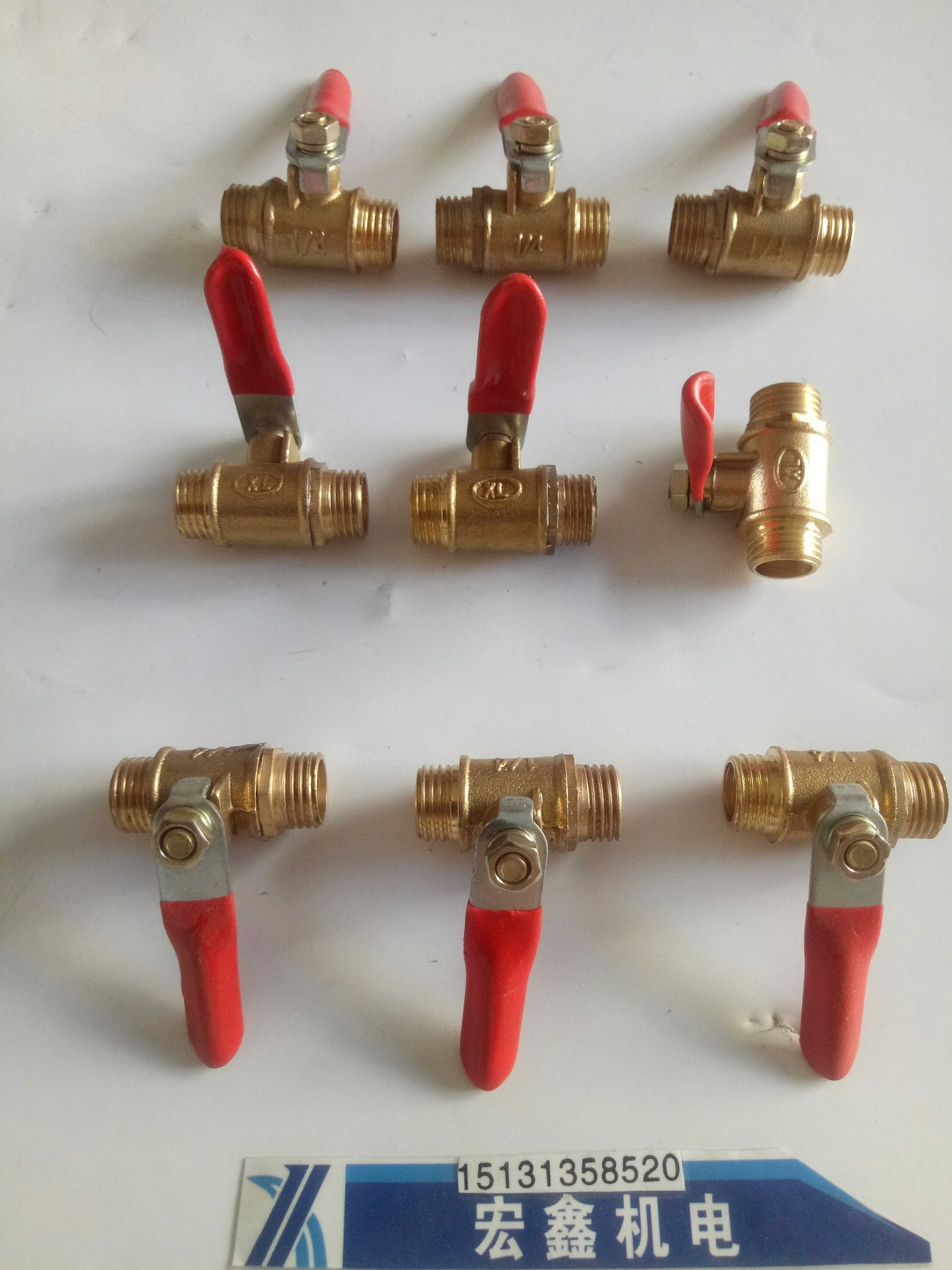 2分双外丝球阀-空压机配件气压开关阀门气泵出气口铜球阀  放气开