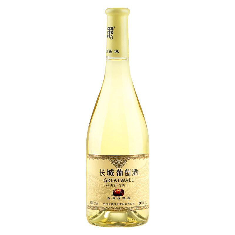 整箱 中粮长城特选莎当妮干白葡萄酒750ml*6 橡木桶陈酿