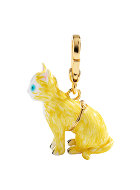 正品吊坠可爱黄色鱼骨猫咪