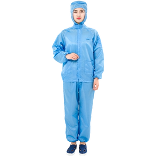 防静电连帽分体服防尘洁净服无尘工作服分体防护服套装无尘衣喷漆
