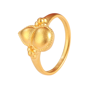 古法黄金戒指999足金葫芦福禄2025新款爆款送妈妈按克实心纯金女