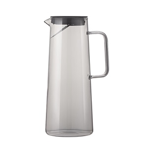 冷水壶玻璃耐高温家用食品级带盖子高硼硅夏季开水装凉水壶高级感