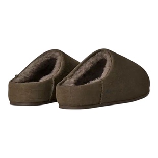 UGG女鞋拖鞋包头拖鞋毛毛鞋Elea压花一脚蹬羊毛秋冬季保暖家居鞋