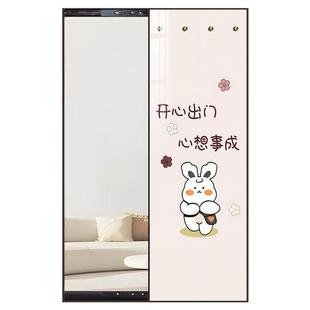 客厅暗藏全身镜挂画翻开推拉穿衣镜隐藏式可推拉壁画试衣镜带挂钩