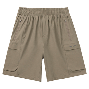 venque/范克男士工装五分裤卡其色休闲短裤男款夏季外穿2026新款