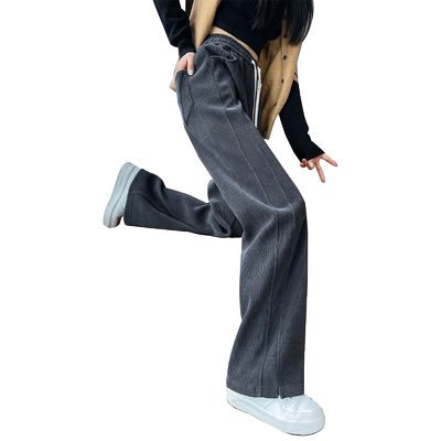 加绒窄版阔腿裤女春秋香蕉运动裤