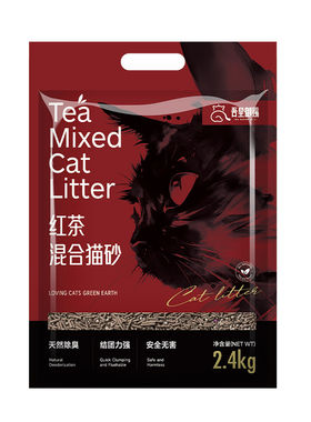 真茶叶真除臭红茶混合猫砂4包装