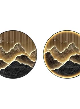 新中式入户玄关金山装饰画