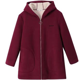 中年妈妈冬装羊羔绒加绒加厚外套2024冬季新款遮肉显瘦时尚大衣女