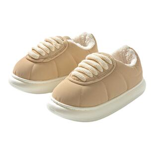 面包棉拖鞋女冬季包跟2024新款家居防水加绒保暖厚底棉鞋女士外穿