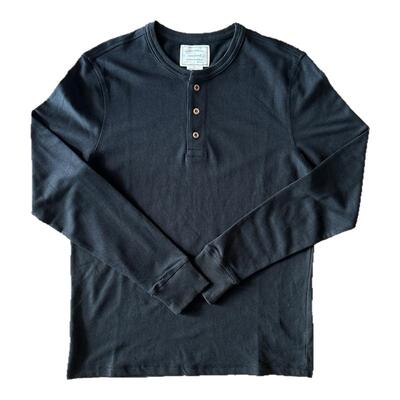 日系亨利领长袖全棉打底衫秋季