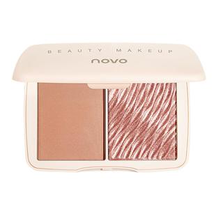 NOVO高光腮红修容一体盘闪粉脸部提亮哑光正品裸妆自然阴影三合一