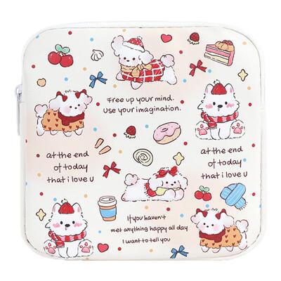 可爱小清新姨妈巾卫生巾收纳包大容量随身便携少女学生防水月事包