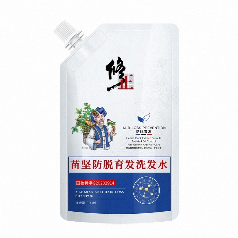 修正苗坚防脱育发洗发液生姜侧柏叶生增发密发固发控油蓬松洗发水
