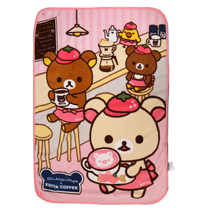 松弛熊联名款亲肤法兰绒膝盖毯家居午休毯车载毯披肩盖毯沙发毯