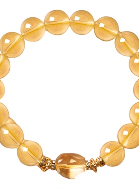 黄水晶手串天然水晶手链